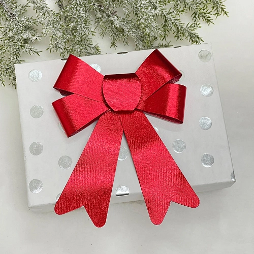 Бант на ёлку Сказочные блики (набор 2 шт), Красный_8