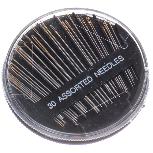 Иглы швейные в наборе 24-30шт "Favorite Hous", цвет золото / серебро, d 6,5см (рр5.1-3.2)✦