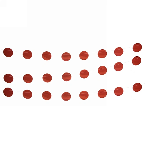 Растяжка "Вечеринка" 2,5 м 5 см Глянец, (24 штук), красный