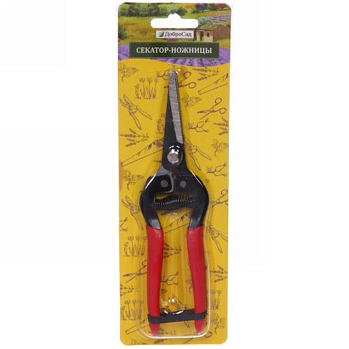 Ножницы садовые 7 (18см) Садовник металлические прорезиненые ручки ДоброСад_8