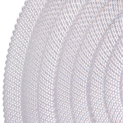 Салфетка на стол 38см Узор плетеная, цвет серебро_3