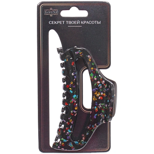 Заколка - краб для волос AKS - VIENTO, микс 6 цветов, трапеция, 9,53,3см _15