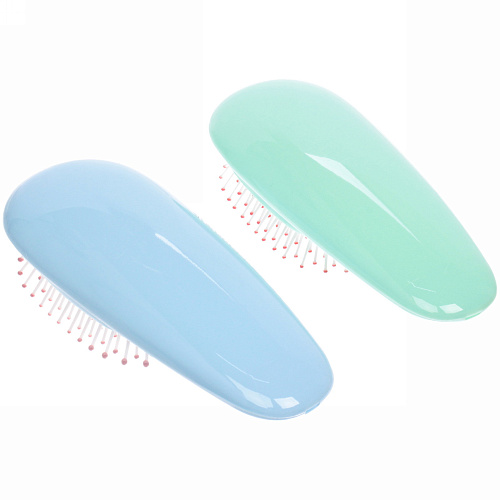 Расческа массажная компактная "Bon salon", микс 2 цвета, 7*16 см (коробка PVC)