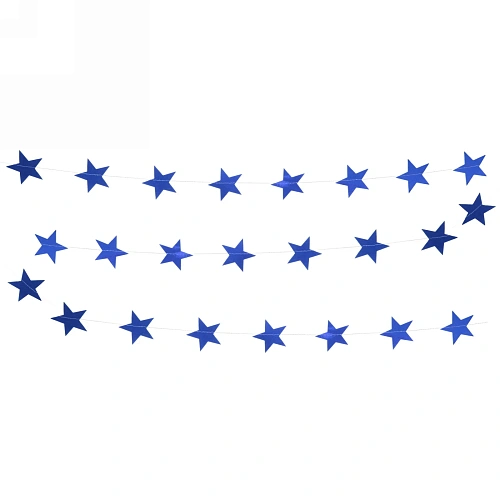 Растяжка "Звёздное сияние" 2,5 м 7 см , (24 штук), синий, глянец