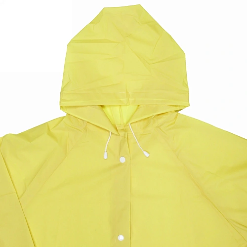Дождевик-плащ 110 Мкрн 11565см Macarons с капюшоном и завязками, на кнопках, желтый ДоброСад_8