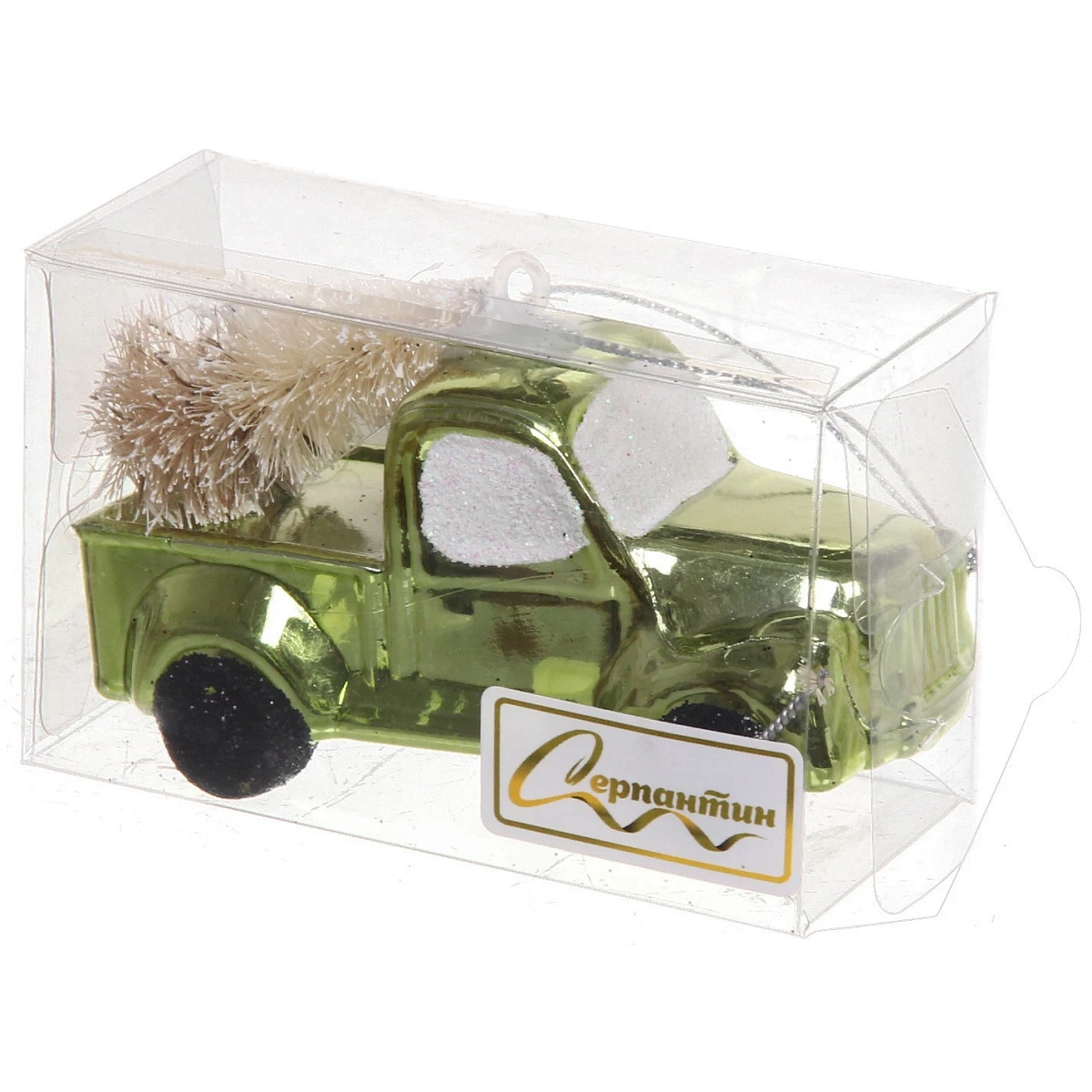 Ёлочная игрушка "Новогодний экспресс" 4*9*11 см, зелёный