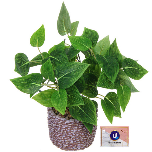 Цветок искусственный в горшке "Хоста" 26см