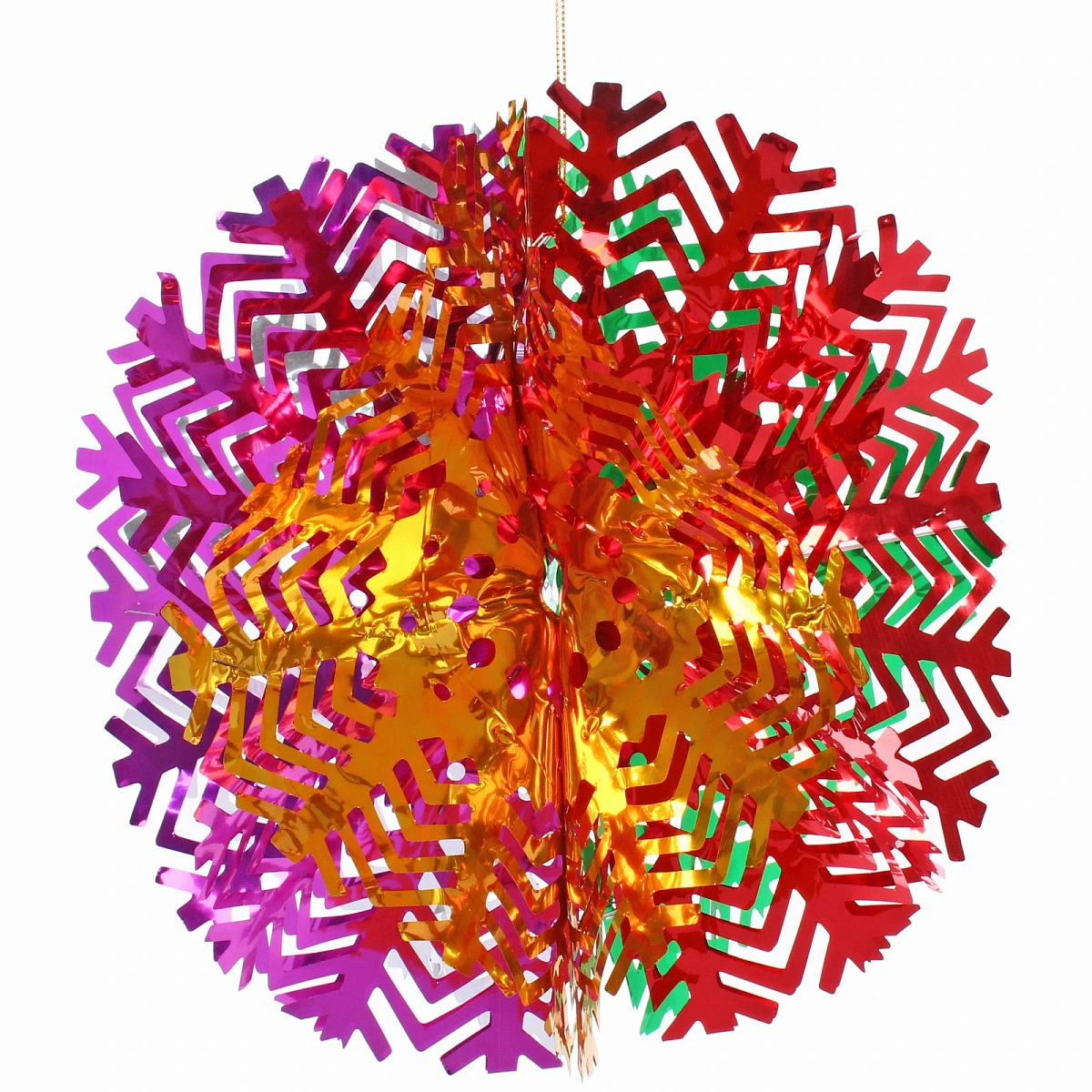 Украшение фольгированное "Снежный шар" d-30 см, Мультицвет