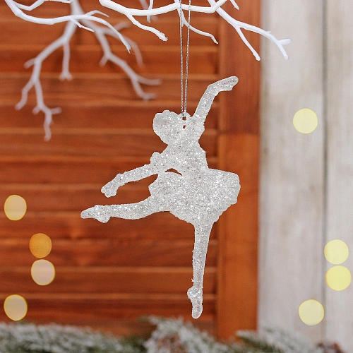 Подвеска "Балерина" 14 см, Белый