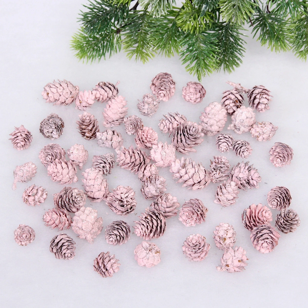 Композиция для декора "Лесное удовольствие" 11*11*14 см (130 гр), розовый