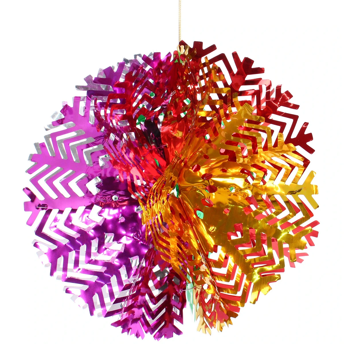 Украшение фольгированное "Снежный шар" d-30 см, Мультицвет