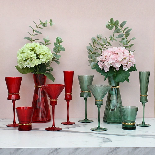 Ваза стеклянная VIVALDI 1350мл, зеленая_9