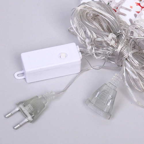 Гирлянда для дома БАХРОМА ш3мв0,70,5м 96 ламп LED Снежная ночь, прозрачн провод,8 реж,IP-20 Мультицвет (возможность соединения)_9