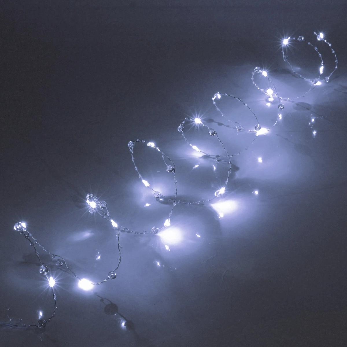 Гирлянда для дома "Льдинка" на батарейках 2,0 м 20 ламп LED, 3 реж, IP-20, Белый
