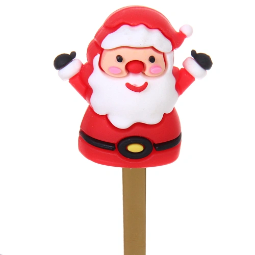 Набор для десерта Дед Мороз и Ёлка 4предмета (2ложки+2вилки) в подарочной коробке,золото_9