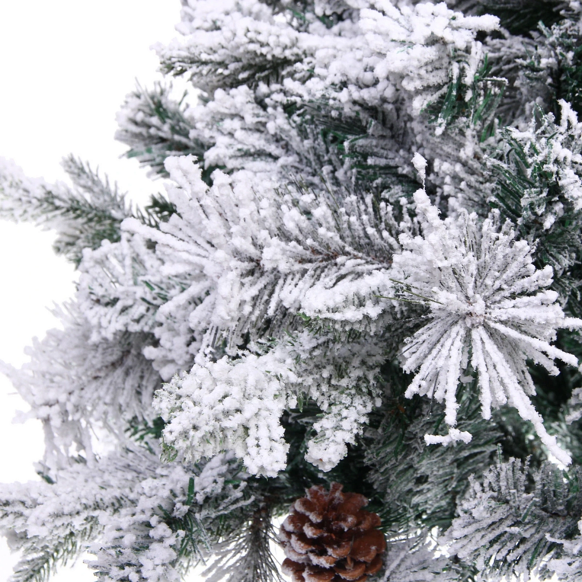 Елка "Заснеженная принцесса" 120 см, ПВХ, леска, резина с белым напылением (355 веток)