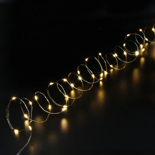 Гирлянда для дома НИТЬ "Роса" 20 м 200 ламп LED, 8 реж,IP-20, 220v, Теплый белый