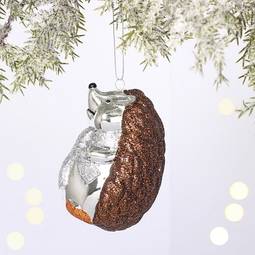 Ёлочная игрушка "Весёлый ёжик" 7*6.5*9 см