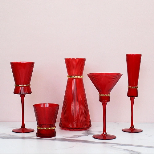 Бокал для мартини 220 мл VIVALDI в наборе 6шт, красный_8