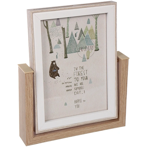 Фоторамка 1318см вращающаяся с зеркалом, бежевая_4