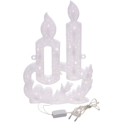 Фигура светодиодная 30 см,Свечи мультицвет_10