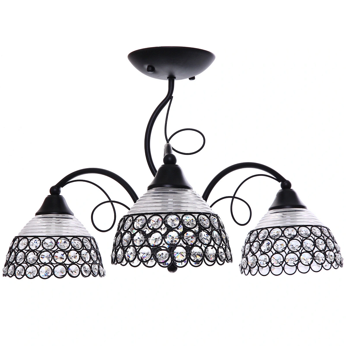 Люстра 3*40Вт Е27 60*60*33см черный 3-51013/3