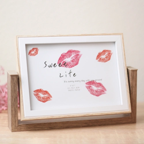 Фоторамка 13*18см вращающаяся с зеркалом, коричневая