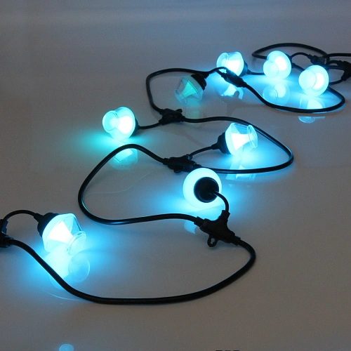 Гирлянда для улицы НИТЬ Spectrum 5 м 10 ламп LED (56 см), черный провод, 72 режима, IP-65, (пульт ду), Мультицвет (возможность соединения)_7