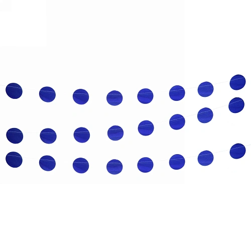 Растяжка "Вечеринка" 2,5 м 5 см Глянец, (24 штук), синий