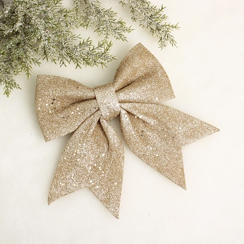 Бант на ёлку "Волшебство" 15*20*8 см, Шампань