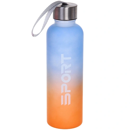 Бутылка питьевая пластиковая 600мл Градиент, микс цветов_8