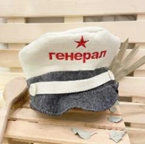 Шапка банная фигурная "Фуражка", цвет комбинированный, без упаковки