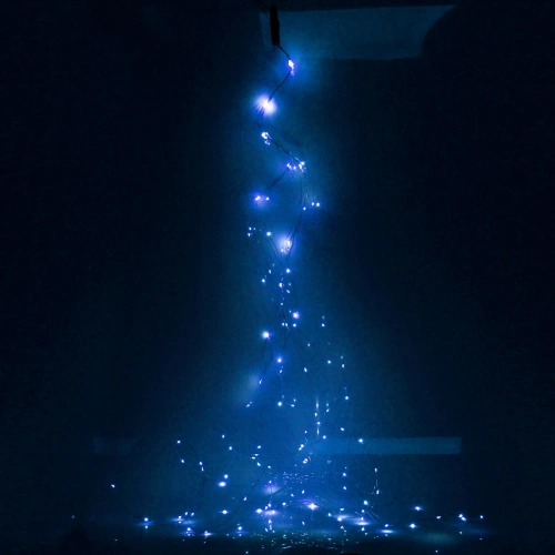 Гирлянда для дома "Волшебный хвост" 2,0 м, 8 нитей,  160 ламп, IP-40, Синий (постоянное свечение)