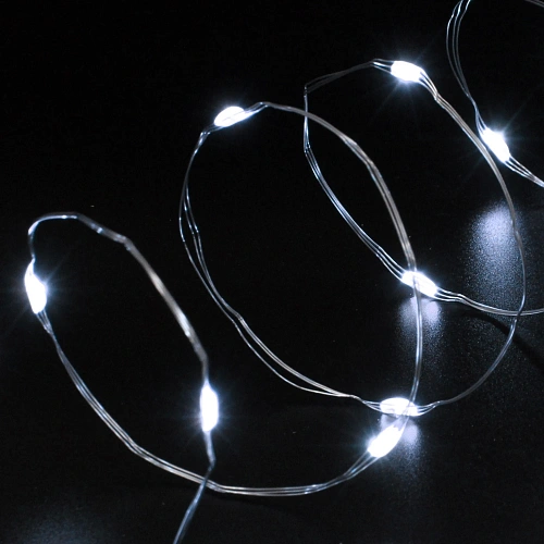 Гирлянда для дома НИТЬ Роса 20 м 200 ламп LED, 8 реж,IP-20, Белый_12