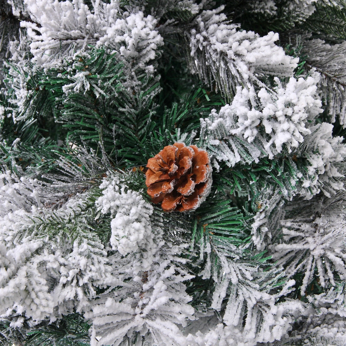 Елка "Заснеженная принцесса" 120 см, ПВХ, леска, резина с белым напылением (355 веток)