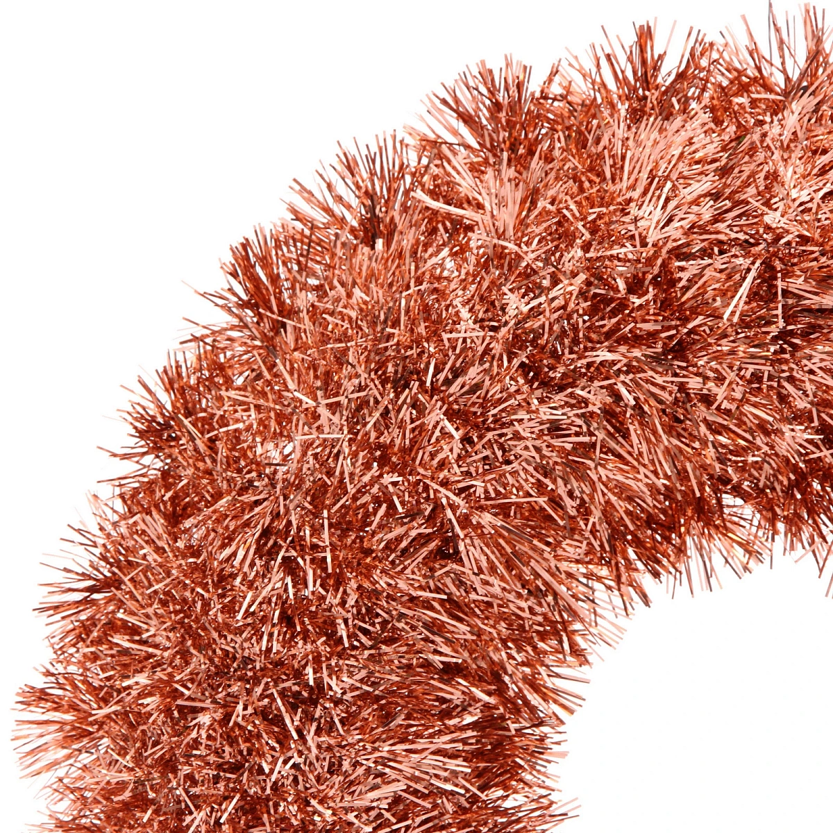 Венок декоративный TINSEL "Яркие переливы" 38 см, Медный