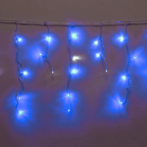 Гирлянда для дома БАХРОМА Мерцание ш3м в3050см 120 ламп LED, прозрачнпровод, авторежим, IP-20, СинийБелый мерцает (возможность соединения)_3