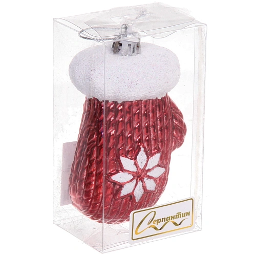 Ёлочная игрушка Новогодняя варежка 5410 см, красный_8