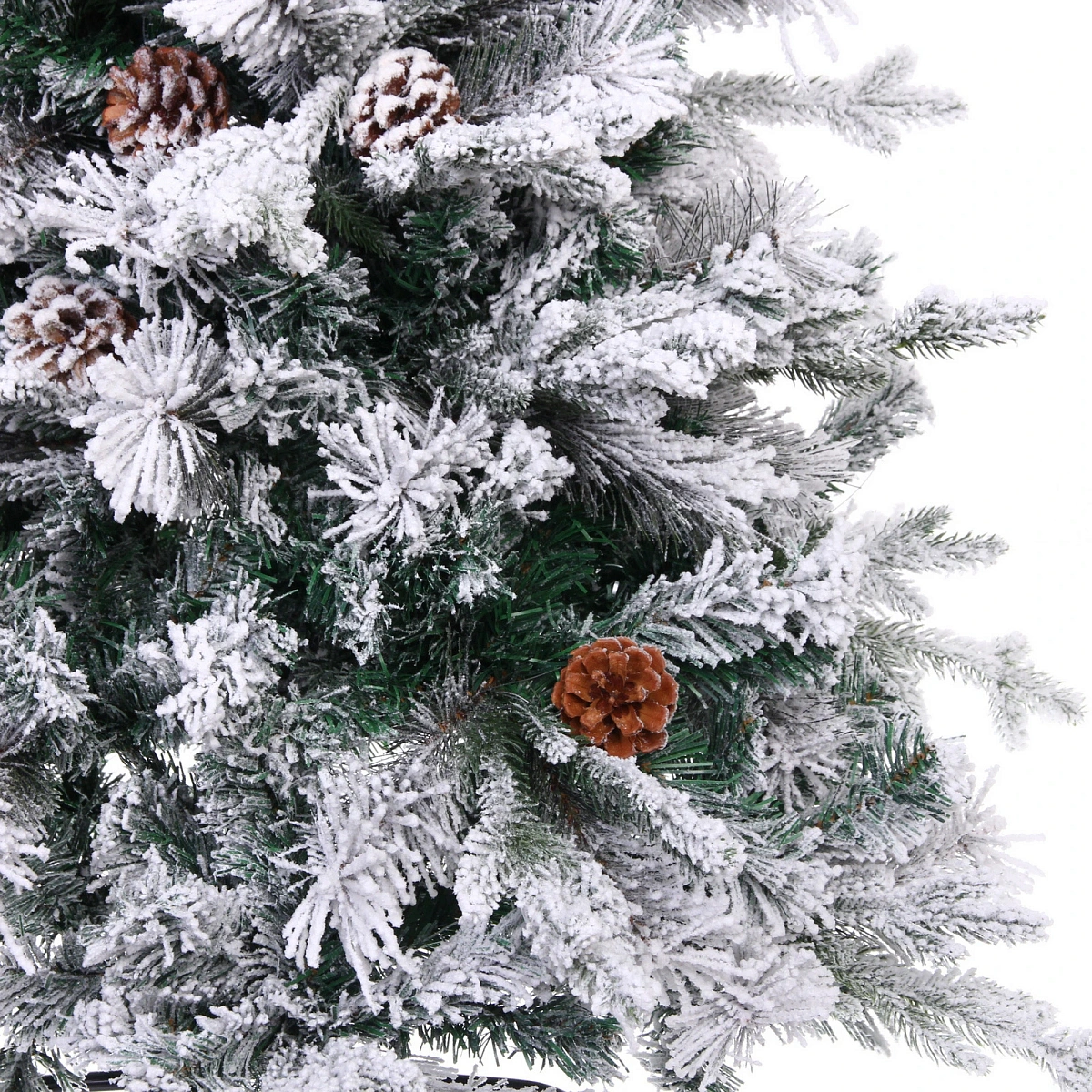 Елка "Заснеженная принцесса" 120 см, ПВХ, леска, резина с белым напылением (355 веток)