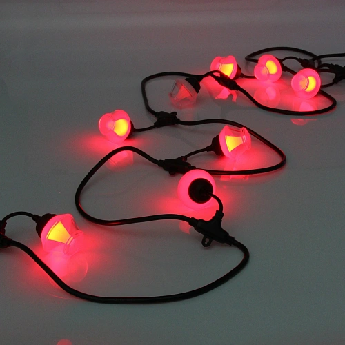 Гирлянда для улицы НИТЬ Spectrum 5 м 10 ламп LED (56 см), черный провод, 72 режима, IP-65, (пульт ду), Мультицвет (возможность соединения)_3