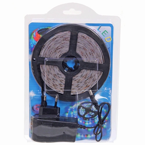 Лента светодиодная самоклейка 5м8мм, 300 ламп LED, 1 реж, бпульта, степень защиты IP64, Синий (арт542-131)_4