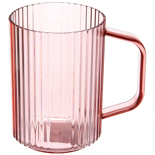 Кружка пластиковая 400мл Полоска узкая, микс цветов_5