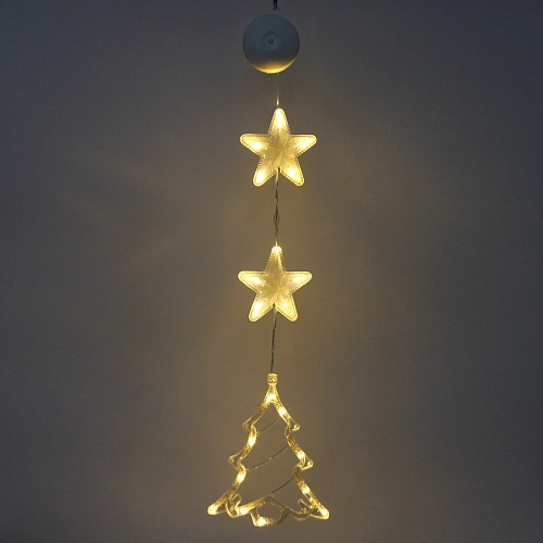 Фигура светодиодная Елочка 1519 см (батарейки 3 ААА), 1 реж, Теплый белый_2