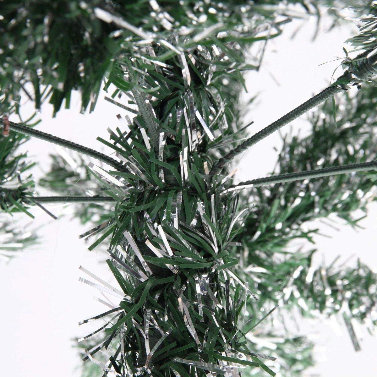 Ёлка "Серебряная дымка" 150 см, ПВХ зеленый с серебром (420 веток) 