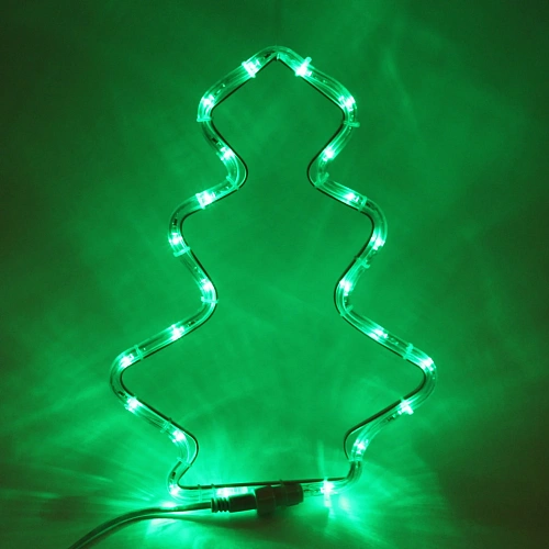 Фигура светодиодная, "Ёлка" дюралайт, 35*20 см, Зеленый (постоянное свечение)