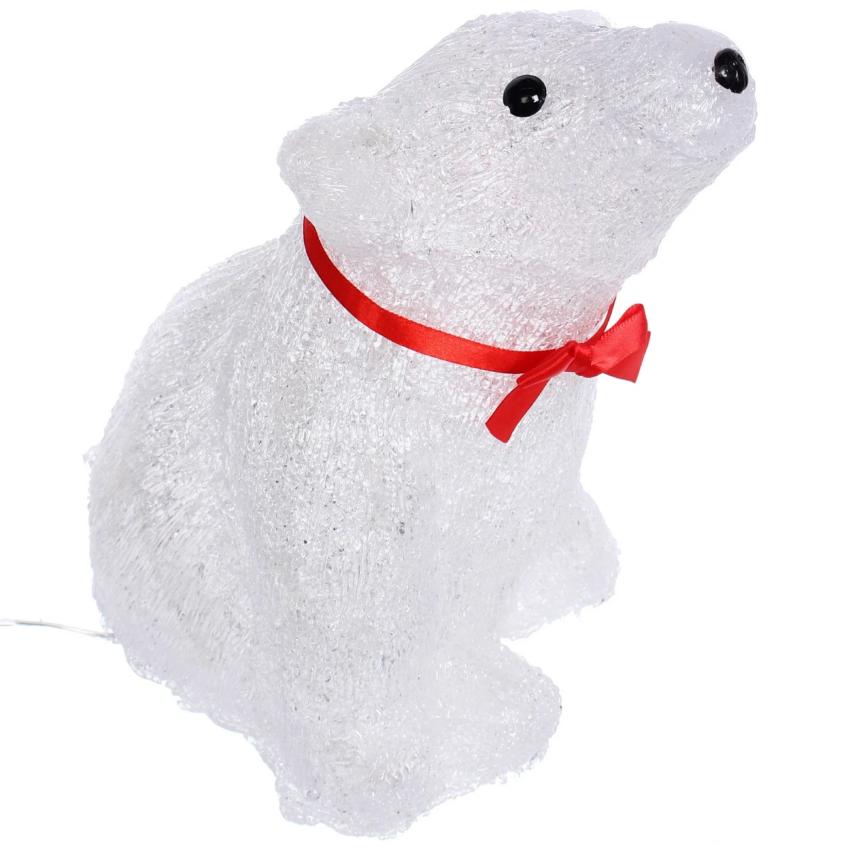 Фигура светодиодная "Белый мишка" 16,5*21*26 см, 30 ламп LED, авторежим, 220V, Белый