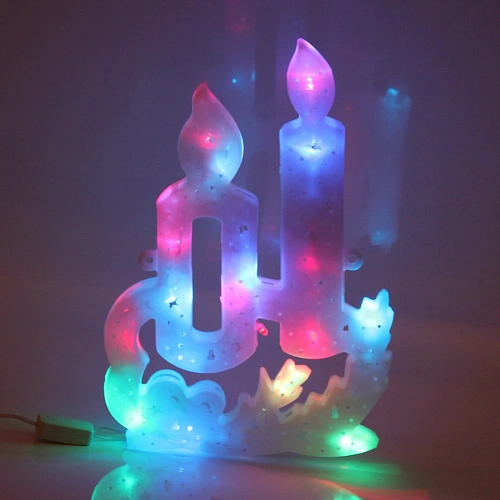 Фигура светодиодная 30 см,Свечи мультицвет_9