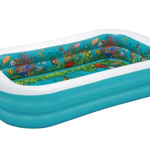 Бассейн надувной прямоугольный 262*175*51 см, 3D Undersea Adventure, Bestway (54177)