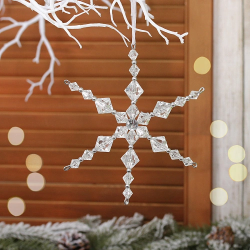 Подвеска "Волшебство зимы" 15 см, Серебро