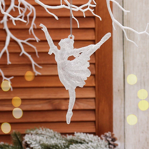 Подвеска "Танцующая принцесса" 13 см, Белый